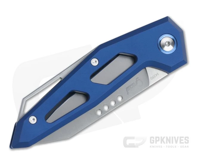 MKM Edge Reverse Tanto Satin M390 Blue Aluminum Slip Joint Folder EG-ABL 4 MKM Edge Reverse Tanto Satin M390 Blue Aluminum Slip Joint Folder EG-ABL - Image 2