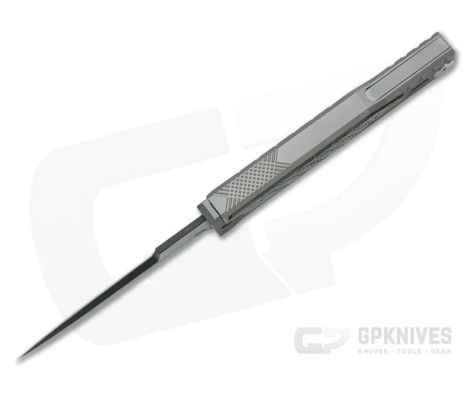 Reate EXO Exoskeleton Design Double Edge PVD Elmax Black Micarta Manual OTF Knife 5 Reate EXO Exoskeleton Design Double Edge PVD Elmax Black Micarta Manual OTF Knife - Image 3