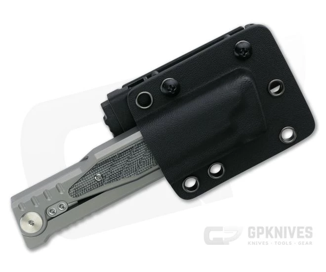 Reate EXO Exoskeleton Design Double Edge PVD Elmax Black Micarta Manual OTF Knife 6 Reate EXO Exoskeleton Design Double Edge PVD Elmax Black Micarta Manual OTF Knife - Image 4