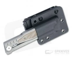 Reate EXO Exoskeleton Design Double Edge Elmax Brown Micarta Manual OTF Knife -EDC (Every Day Carry) Shop exo de bm 4