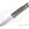 Reate EXO Exoskeleton Design Double Edge Elmax Burlap Micarta Manual OTF Knife -EDC (Every Day Carry) Shop exo de brlm 1 1