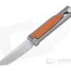 Reate EXO Exoskeleton Design Tanto Point Elmax Orange G10 Manual OTF Knife -EDC (Every Day Carry) Shop exo tp org10 1