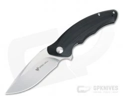 Steel Will Avior Satin D2 Black G10 Liner Lock Flipper F62-10