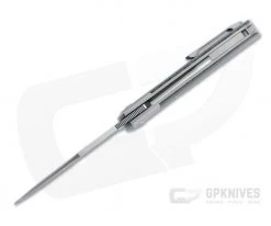 Pena Knives X Series Large Texas Trapper Bolstered Black Canvas Micarta M390 Front Flipper -EDC (Every Day Carry) Shop fflt bcm 3