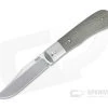 Pena Knives X Series Large Texas Trapper Bolstered Green Canvas Micarta M390 Front Flipper -EDC (Every Day Carry) Shop fflt gcm 1