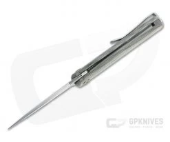 MKM x Zieba Flame Light Flipper Drop Point Stonewashed M390 Green Micarta Folder FL01L-GC -EDC (Every Day Carry) Shop fl01l gc 3