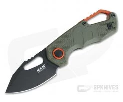 MKM Mikita Vox Isonzo Clip Point Black Plain N690Co Green FRN FX03-3PGO