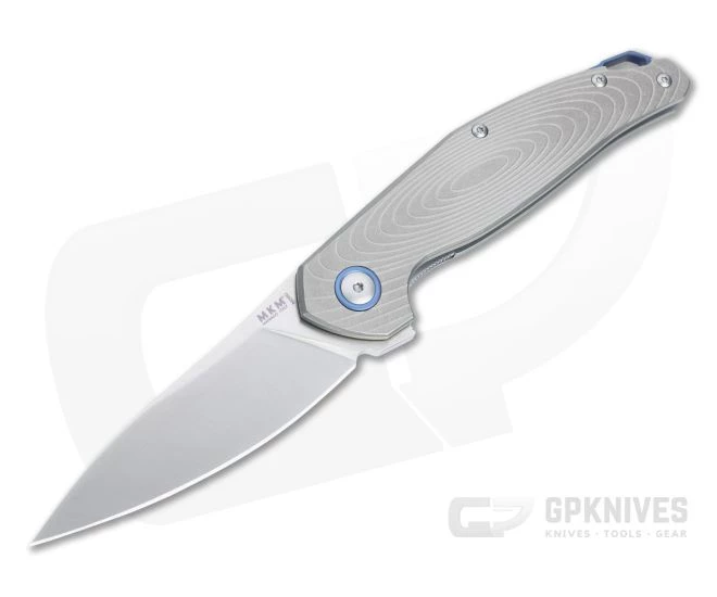 MKM Anso Goccia Satin M390 Blasted 3D Titanium Liner Lock Flipper GC-T 3 MKM Anso Goccia Satin M390 Blasted 3D Titanium Liner Lock Flipper GC-T