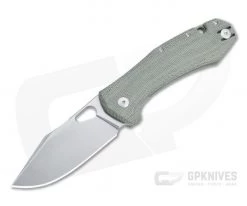 GiantMouse ACE Grand Green Canvas Micarta Stonewashed Elmax Liner Lock Folder