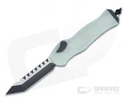 Heretic Hydra Tanto Two-Tone Black Elmax Jade G10 Top Single Action OTF Automatic Knife H006-10A-JADE
