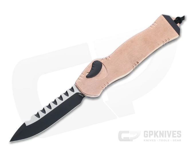 Heretic Knives Hydra Single Edge Two-Tone Black Elmax Copper Single Action OTF Automatic H007-10A-COPPER 3 Heretic Knives Hydra Single Edge Two-Tone Black Elmax Copper Single Action OTF Automatic H007-10A-COPPER