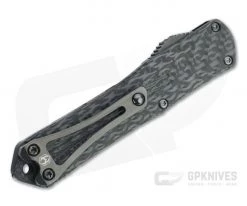 Heretic Knives Manticore-S Bowie DLC Elmax Twill Carbon Fiber OTF Automatic H022B-6A-CF -EDC (Every Day Carry) Shop h022b 6a cf 3