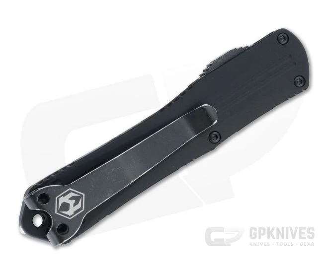 Heretic Knives Manticore-S Double Edge Battleworn Black Elmax Black OTF Automatic H024-8A 4 Heretic Knives Manticore-S Double Edge Battleworn Black Elmax Black OTF Automatic H024-8A - Image 2