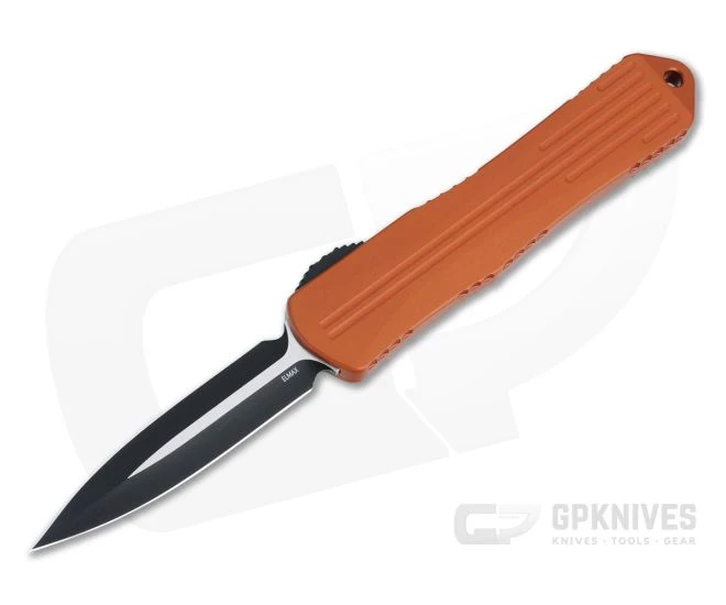 Heretic Knives Manticore-E Double Edge Black Elmax Orange Fluted OTF Automatic H028-4A-ORG 3 Heretic Knives Manticore-E Double Edge Black Elmax Orange Fluted OTF Automatic H028-4A-ORG