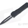 Heretic Knives Manticore-E Double Edge Tactical Black Cerakote Elmax Fluted OTF Automatic H028-4A-T -EDC (Every Day Carry) Shop h028 4a t 1