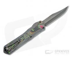 Heretic Knives Manticore-X Black DLC Bowie Awesome 80's Camo Carbon OTF Automatic H030B-6A-CF80S