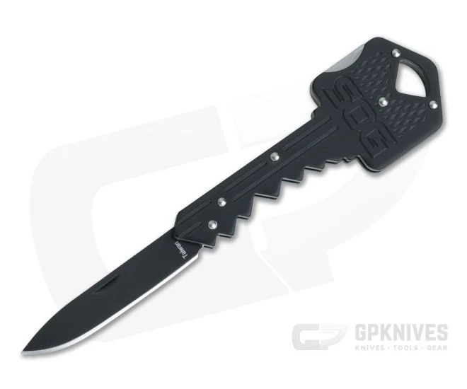 SOG Key Knife Black Back Lock Folding Knife KEY-101 4 SOG Key Knife Black Back Lock Folding Knife KEY-101 - Image 2