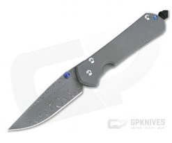 Chris Reeve Large Sebenza 31 Boomerang Damascus Blasted Titanium Folder 004