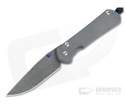 Chris Reeve Large Sebenza 31 Boomerang Damascus Blasted Titanium Folder 006