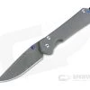 Chris Reeve Large Sebenza 31 Boomerang Damascus Blasted Titanium Folder 007