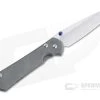 Chris Reeve Large Sebenza 31 Left Hand Tanto Stonewashed Magnacut Titanium Folder
