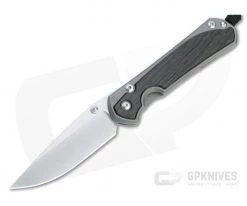 Chris Reeve Large Sebenza 31 Stonewashed S45VN Bog Oak Inlay Silver Hardware Folding Knife 013