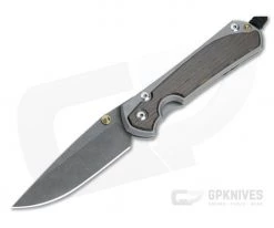 Chris Reeve Large Sebenza 31 Raindrop Damascus Bog Oak Inlay Folder