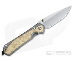 Chris Reeve Large Sebenza 31 Left Handed Box Elder Inlay Folding Knife 001