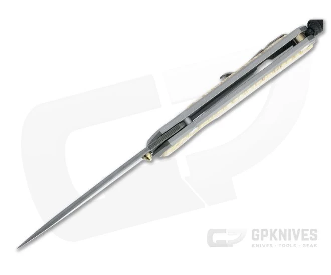 Chris Reeve Large Sebenza 31 Ladder Damascus Box Elder Inlaid Titanium Folding Knife 001 5 Chris Reeve Large Sebenza 31 Ladder Damascus Box Elder Inlaid Titanium Folding Knife 001 - Image 3