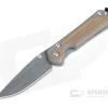 Chris Reeve Large Sebenza 31 Boomerang Damascus Natural Micarta Inlay Folding Knife 001