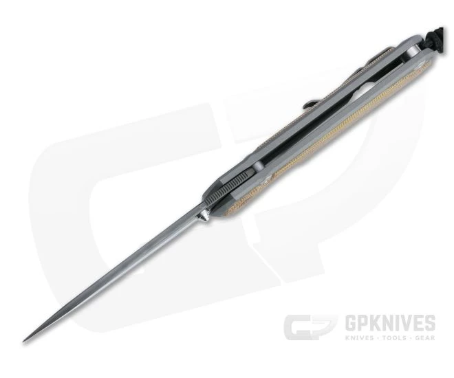 Chris Reeve Large Sebenza 31 Boomerang Damascus Natural Micarta Inlay Folding Knife 001 5 Chris Reeve Large Sebenza 31 Boomerang Damascus Natural Micarta Inlay Folding Knife 001 - Image 3