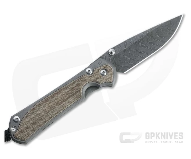 Chris Reeve Large Sebenza 31 Left Handed Natural Micarta Inlay Boomerang Damascus Drop Point Folder 3 Chris Reeve Large Sebenza 31 Left Handed Natural Micarta Inlay Boomerang Damascus Drop Point Folder