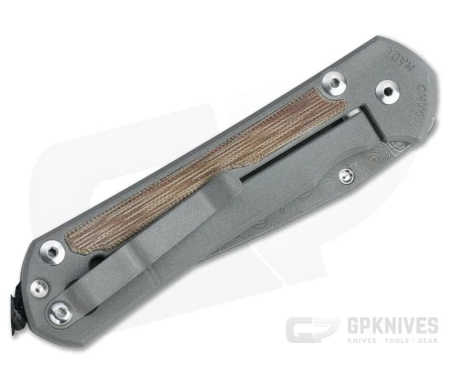 Chris Reeve Large Sebenza 31 Raindrop Damascus Natural Micarta Inlay Folding Knife 001 4 Chris Reeve Large Sebenza 31 Raindrop Damascus Natural Micarta Inlay Folding Knife 001 - Image 2