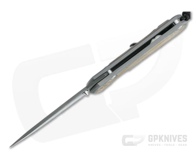 Chris Reeve Large Sebenza 31 Raindrop Damascus Natural Micarta Inlay Folding Knife 001 5 Chris Reeve Large Sebenza 31 Raindrop Damascus Natural Micarta Inlay Folding Knife 001 - Image 3