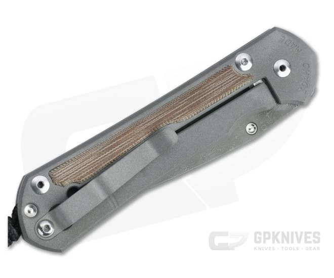 Chris Reeve Large Sebenza 31 Raindrop Damascus Natural Micarta Inlay Folding Knife 4 Chris Reeve Large Sebenza 31 Raindrop Damascus Natural Micarta Inlay Folding Knife - Image 2