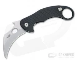 LionSteel X Emerson L.E. One Karambit Stonewashed Magnacut Black Aluminum Frame Lock Flipper LE1 A BS