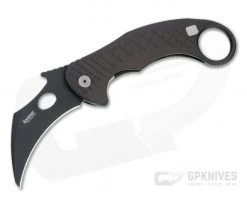 LionSteel X Emerson L.E. One Karambit Black Magnacut Earth Brown Aluminum Frame Lock Flipper LE1 A EB
