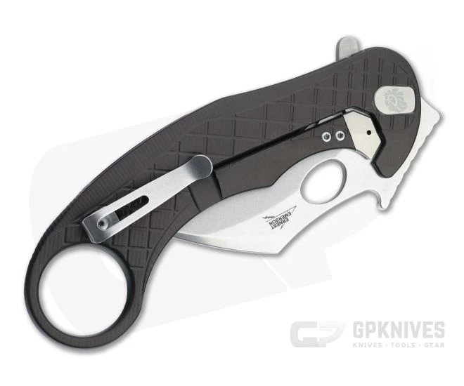 LionSteel X Emerson L.E. One Karambit Stonewashed Magnacut Earth Brown Aluminum Frame Lock Flipper LE1 A ES 4 LionSteel X Emerson L.E. One Karambit Stonewashed Magnacut Earth Brown Aluminum Frame Lock Flipper LE1 A ES - Image 2