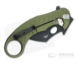 LionSteel X Emerson L.E. One Karambit Black Magnacut Green Aluminum Frame Lock Flipper LE1 A GB -EDC (Every Day Carry) Shop le1 a gb 2