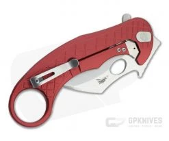 LionSteel X Emerson L.E. One Karambit Stonewashed Magnacut Red Aluminum Frame Lock Flipper LE1 A RS -EDC (Every Day Carry) Shop le1 a rs 2