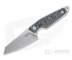 MKM x Vox Makro 2 Sheepsfoot Stonewashed M390 Carbon Fiber Fixed Blade MA02-CF