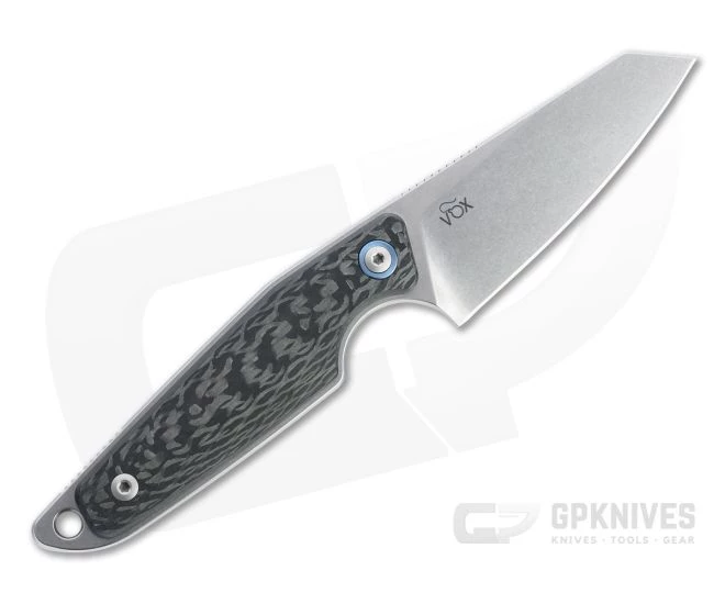 MKM x Vox Makro 2 Sheepsfoot Stonewashed M390 Carbon Fiber Fixed Blade MA02-CF 5 MKM x Vox Makro 2 Sheepsfoot Stonewashed M390 Carbon Fiber Fixed Blade MA02-CF - Image 3