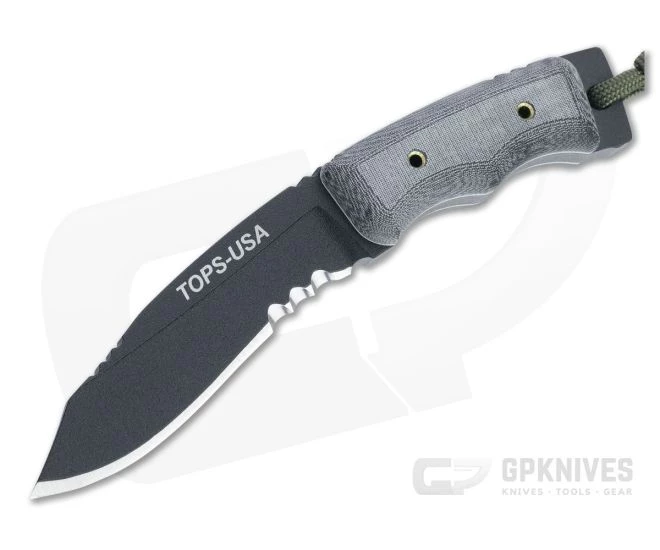 TOPS Mini Eagle Black 1095 Black Linen Micarta Fixed Blade Knife MINE-01 3 TOPS Mini Eagle Black 1095 Black Linen Micarta Fixed Blade Knife MINE-01