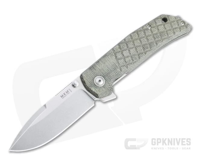 MKM Mikita x Terzuola Maximo Stonewashed M390 Green Micarta Frame Lock Flipper MM-GCT 3 MKM Mikita x Terzuola Maximo Stonewashed M390 Green Micarta Frame Lock Flipper MM-GCT