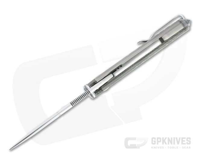 MKM Mikita x Terzuola Maximo Stonewashed M390 Green Micarta Frame Lock Flipper MM-GCT 5 MKM Mikita x Terzuola Maximo Stonewashed M390 Green Micarta Frame Lock Flipper MM-GCT - Image 3