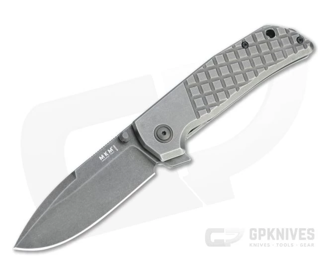 MKM Mikita x Terzuola Maximo Dark Stonewashed M390 Titanium Frame Lock Flipper MM-TDSW 3 MKM Mikita x Terzuola Maximo Dark Stonewashed M390 Titanium Frame Lock Flipper MM-TDSW
