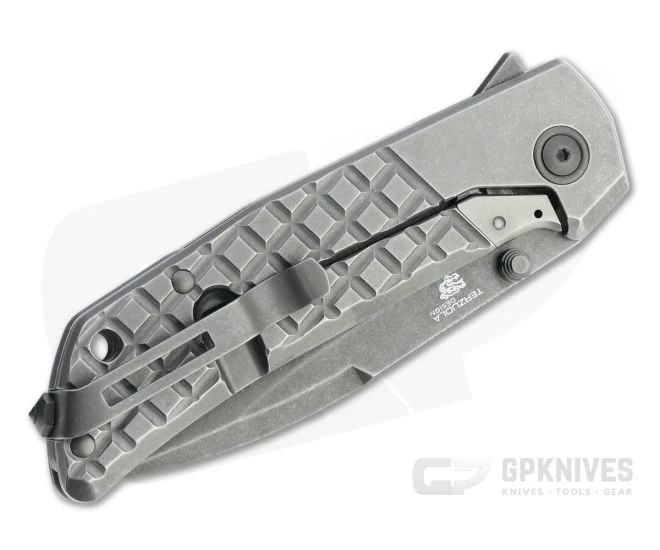 MKM Mikita x Terzuola Maximo Dark Stonewashed M390 Titanium Frame Lock Flipper MM-TDSW 4 MKM Mikita x Terzuola Maximo Dark Stonewashed M390 Titanium Frame Lock Flipper MM-TDSW - Image 2