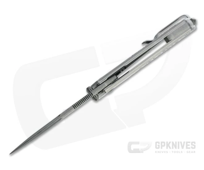 MKM Mikita x Terzuola Maximo Dark Stonewashed M390 Titanium Frame Lock Flipper MM-TDSW 5 MKM Mikita x Terzuola Maximo Dark Stonewashed M390 Titanium Frame Lock Flipper MM-TDSW - Image 3