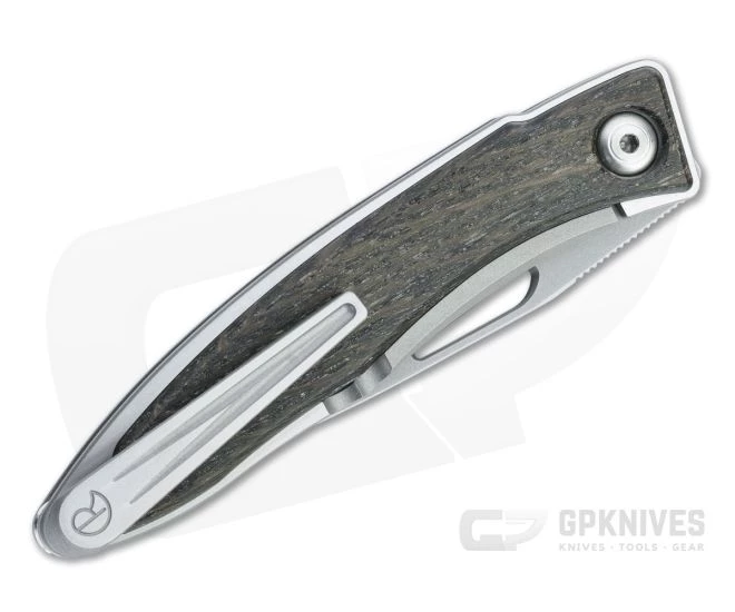 Chris Reeve Mnandi S45VN Bog Oak Wood Inlaid Titanium Dress Carry Folder 016 4 Chris Reeve Mnandi S45VN Bog Oak Wood Inlaid Titanium Dress Carry Folder 016 - Image 2