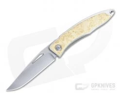 Chris Reeve Mnandi S45VN Box Elder Wood Inlaid Titanium Dress Carry Folder 008